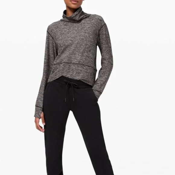 Lululemon Ready to Rulu Fleece Pullover Heathered Black 6 - Picture 4 of 7